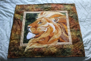 Gorgeous, right??  And that's a quilt, not a painting.  Clearly my mother's skills were not passed down to me.  But she is unbelievable and I LOVE it.